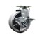 Service Caster 5'' V-Groove Semi Steel Swivel Caster with Bronze Bearing and Brake SCC-20S520-VGBZ-TLB - alternate 1